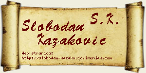 Slobodan Kazaković vizit kartica